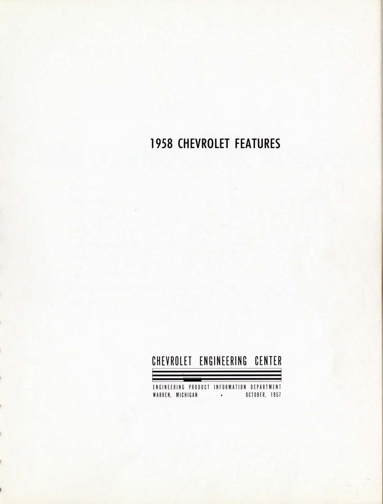 1958 Chevrolet Engineering Features Booklet Page 60